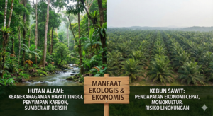 Kelebihan Hutan Alami Dibanding Kebun Sawit: Manfaat Ekologis & Ekonomis